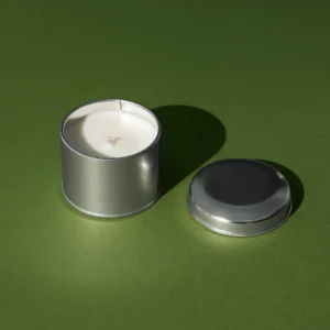 couvercle métal brossé — bougies 200 ml